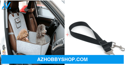 Retro Dual-Purpose Pet Car Mat Front Seat Cushion Gery70Cmblack