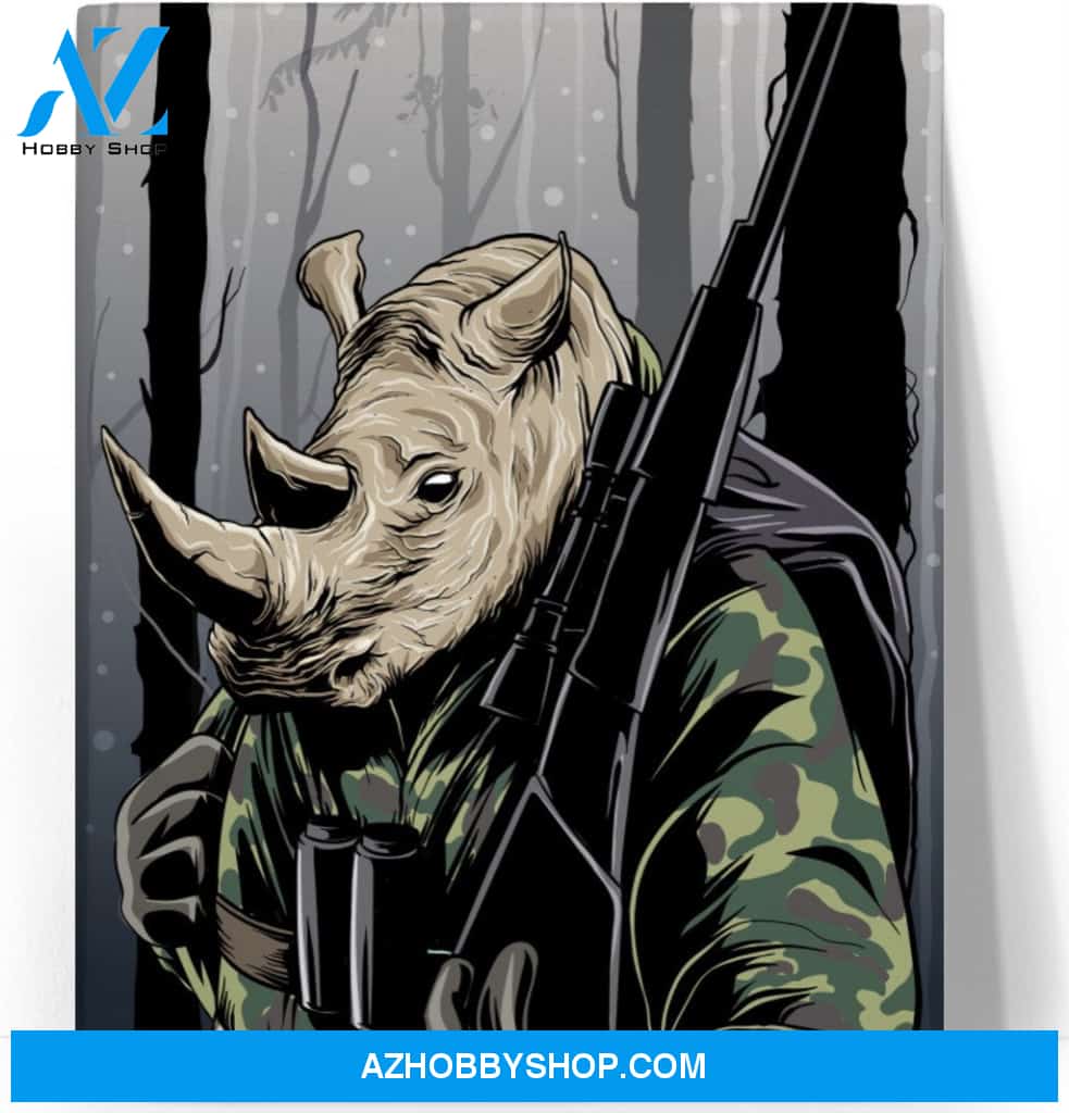 Rhino Hunter Canvas