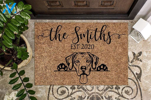 Rhodesian Ridgeback Funny Dog Custom Name & Year Doormat