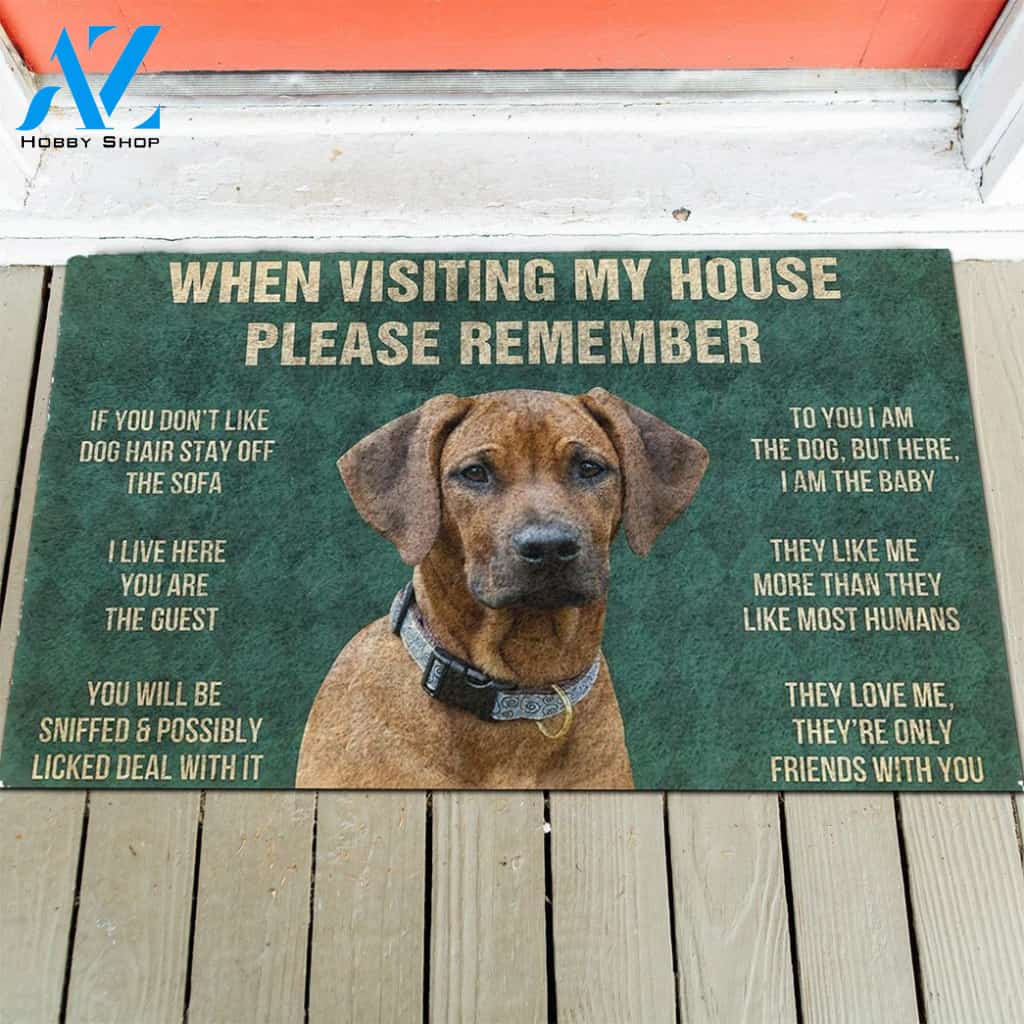Rhodesian Ridgeback's Rules Doormat