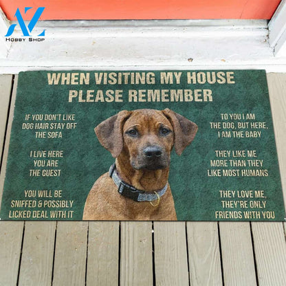 Rhodesian Ridgeback's Rules Doormat