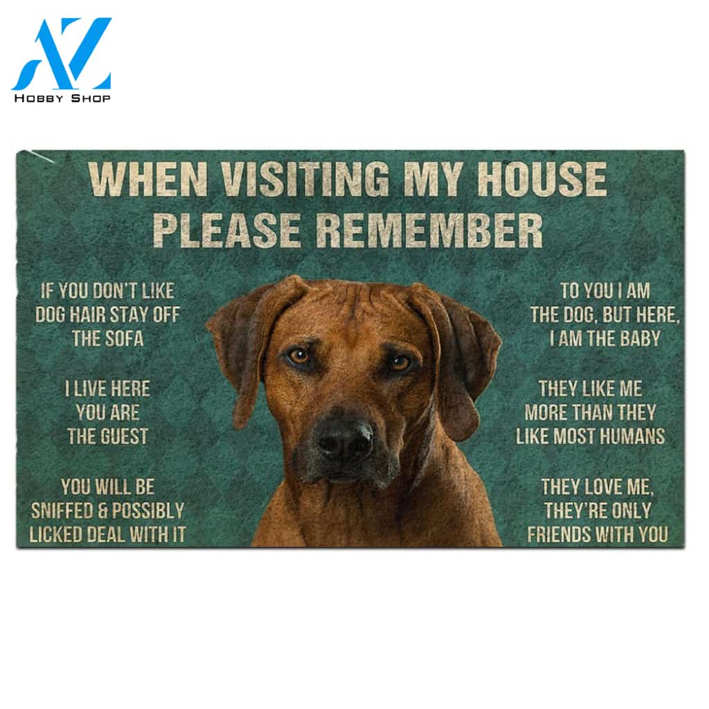 Rhodesian Ridgeback's Rules Doormat