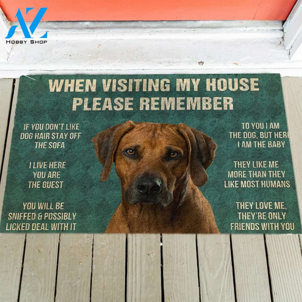 Rhodesian Ridgeback's Rules Doormat