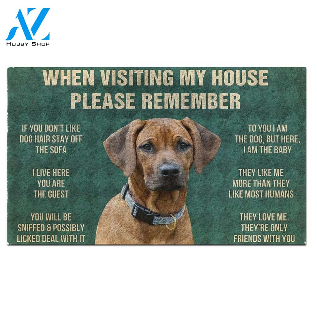 Rhodesian Ridgeback's Rules Doormat