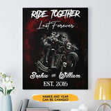 Ride Together Canvas Gallery Wraps For Couple 18X12 Inches Canvass