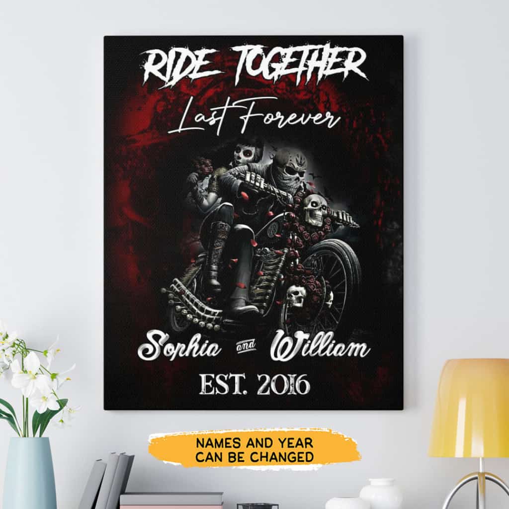 Ride Together Canvas Gallery Wraps For Couple