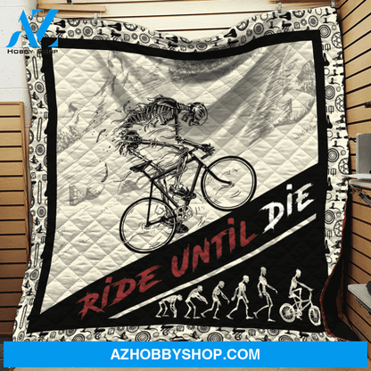 Ride Until Die Cycling Fleece Blanket