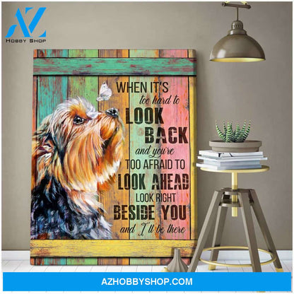 Right Beside You Yorkshire Terrier Canvas Wall Art, Wall Decor Visual Art