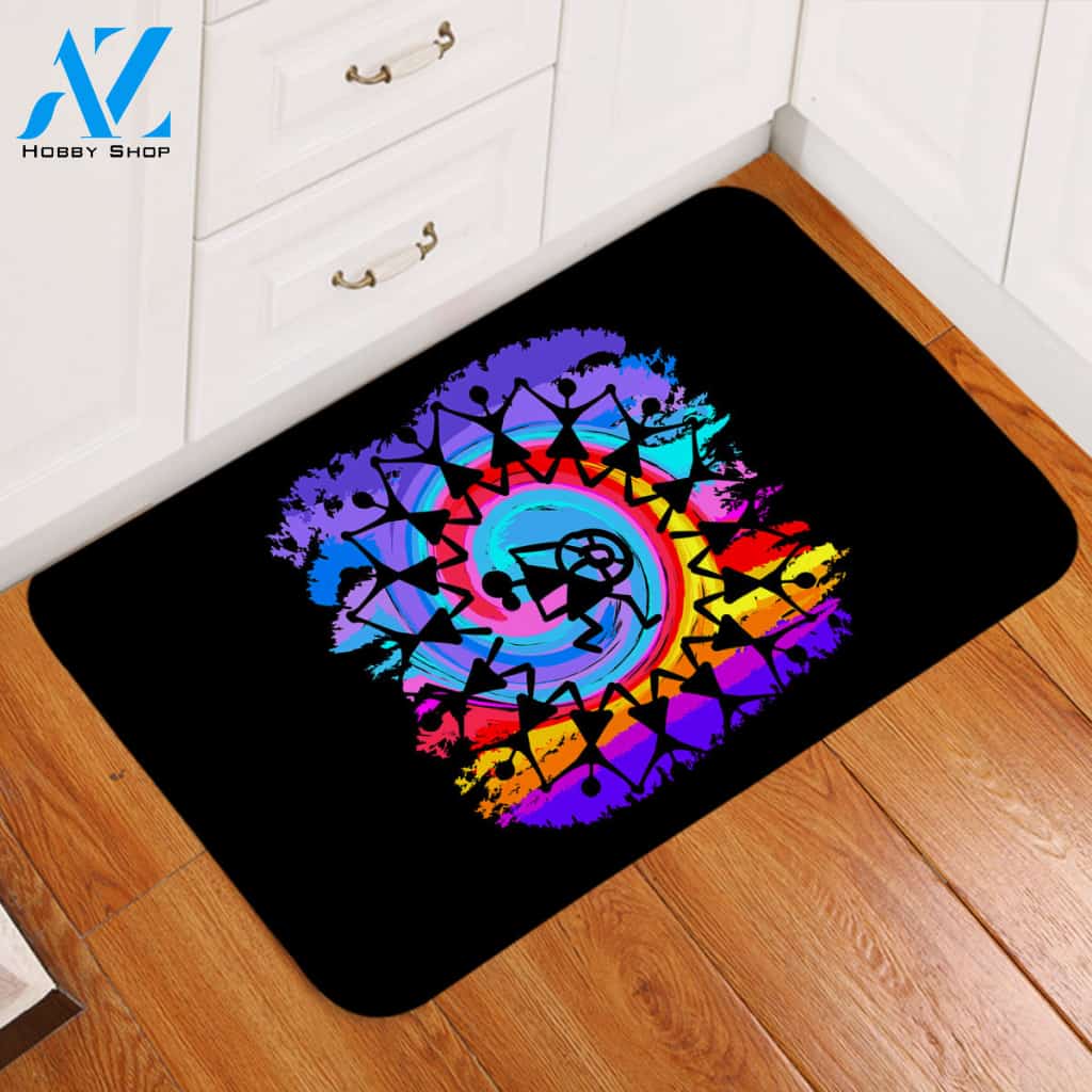 Ring Of Dancer Door Mat