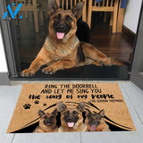 Ring The Doorbell And Let Me Sing German Shepherd Doormat 24" x 36" | Welcome Mat | House Warming Gift