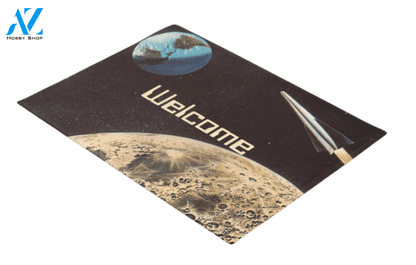 Rocket Ship Over the Moon Vehicle Doormat Indoor And Outdoor Mat Entrance Rug Sweet Home Decor Housewarming Gift Gift for Friend Family Birthday New Home