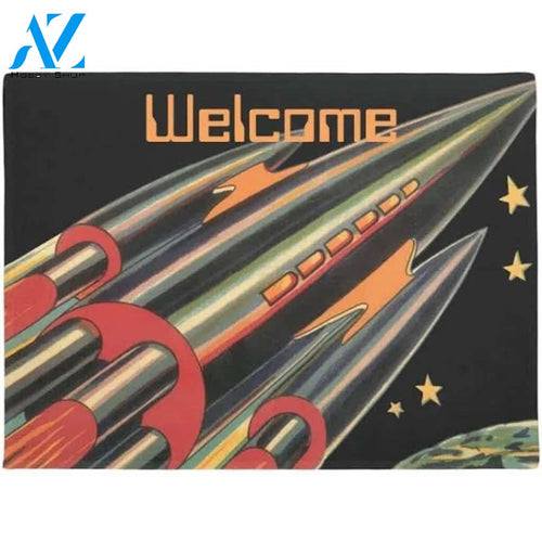 Rocket Ship Vehicle Doormat Indoor And Outdoor Mat Entrance Rug Sweet Home Decor Housewarming Gift Gift for Friend Family Birthday New Home