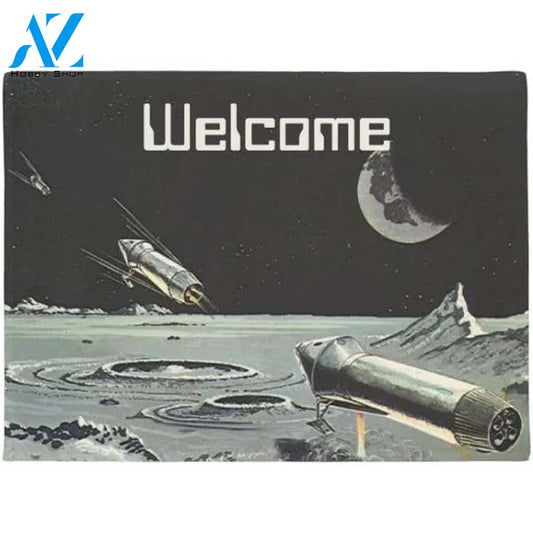 Rocket Ships Moon Planets Vehicle Doormat Indoor And Outdoor Mat Entrance Rug Sweet Home Decor Housewarming Gift Gift for Friend Family Birthday New Home
