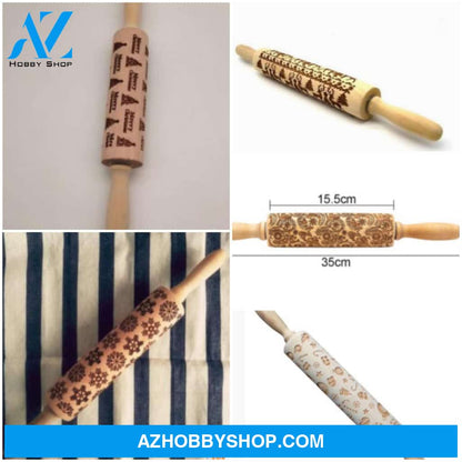 Rolling Pin Christmas Embossing 5Pcsset