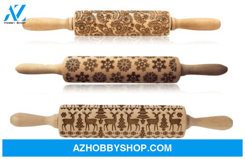 Rolling Pin Christmas Embossing Deersnowb35Cm