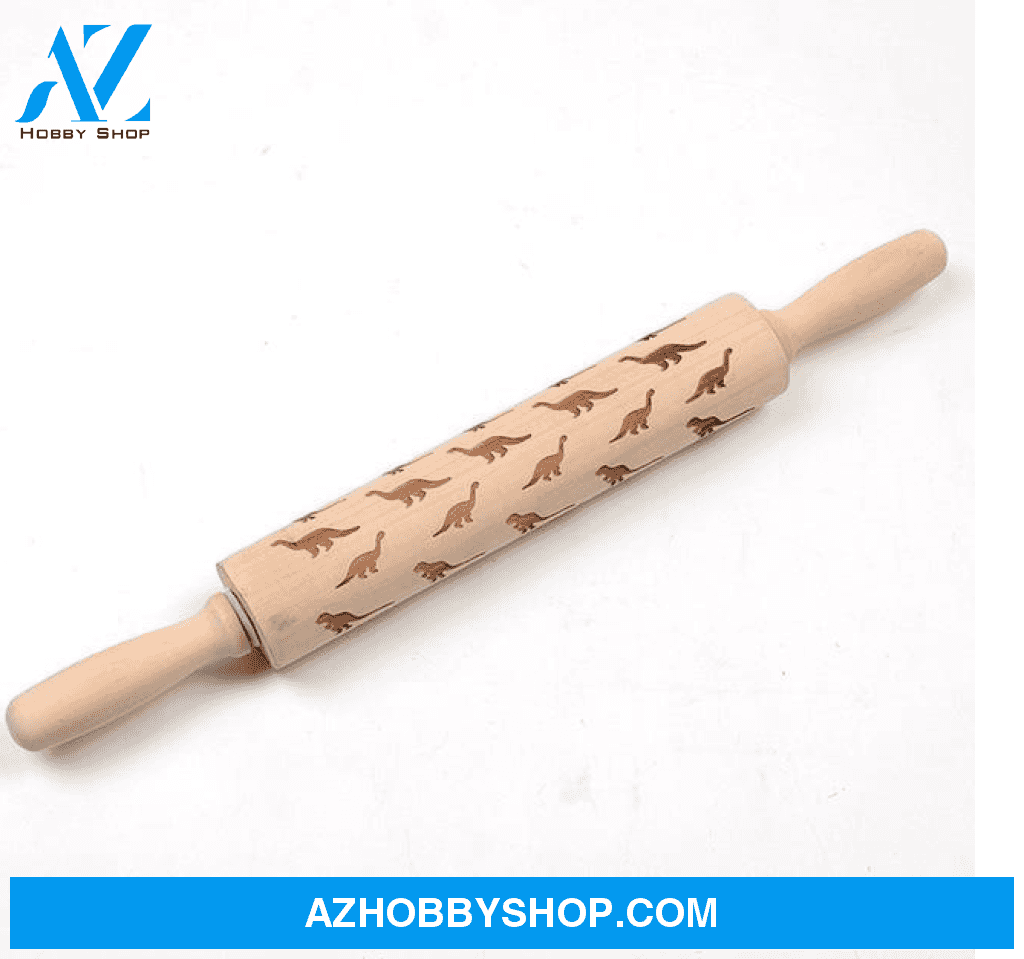 Rolling Pin Christmas Embossing Dinosaur45Cm