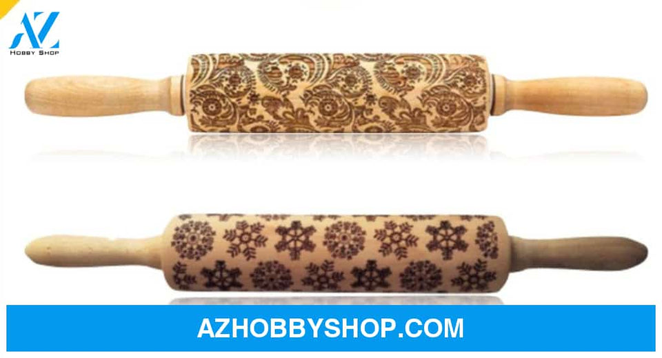 Rolling Pin Christmas Embossing Snowflakeb35Cm