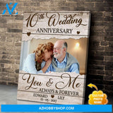 Romantic 10th Wedding Anniversary Gift For Loved One Canvas Wall Art