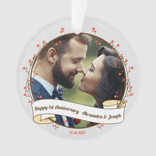 Romantic 1St Anniversary Decorative Photo Frame Ornament