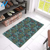 Rooster Hand Draw Design Rubber Doormat