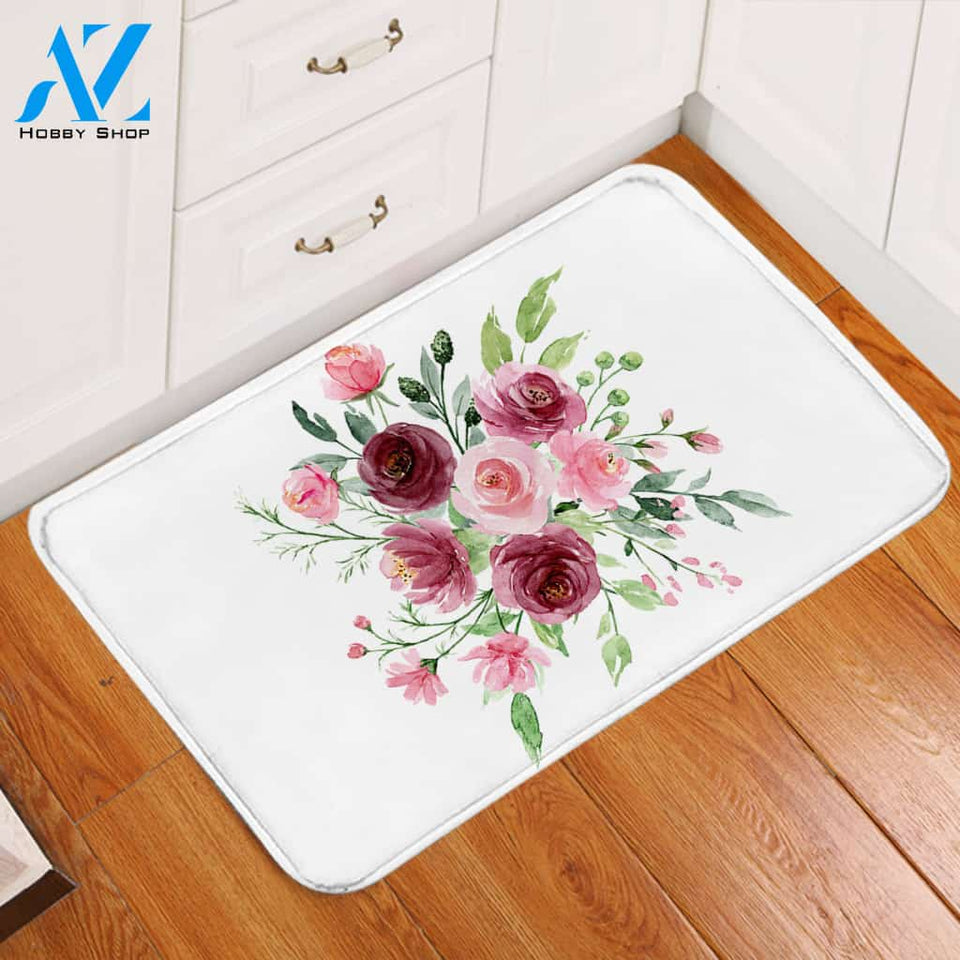 Rose Bouquet Door Mat