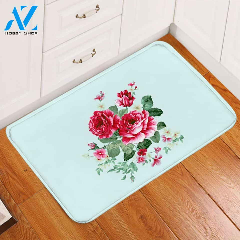 Rose Clump Mint Door Mat