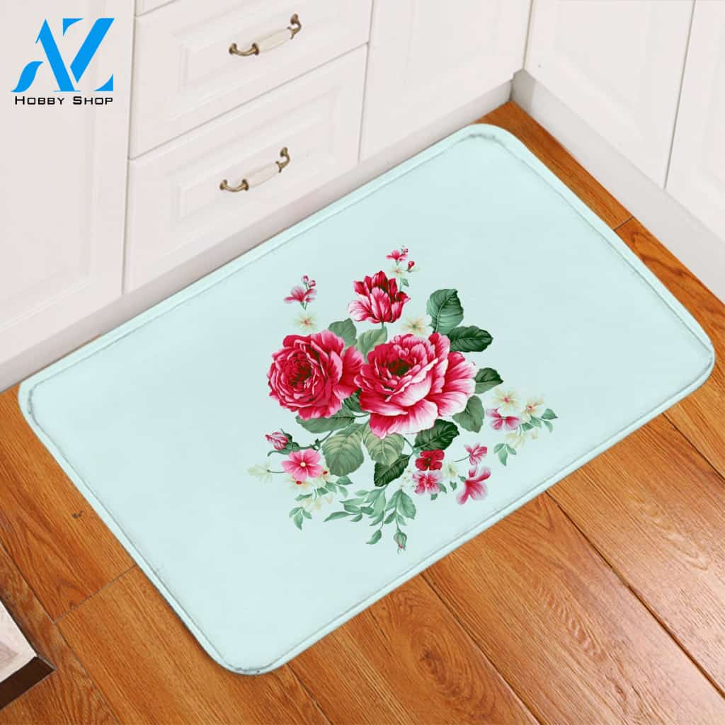 Rose Clump Mint Door Mat