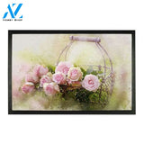 Roses in a Basket Flower Doormat Indoor And Outdoor Mat Entrance Rug Sweet Home Decor Closing Gift Gift For Friend Family Flower Lovers Gift Idea