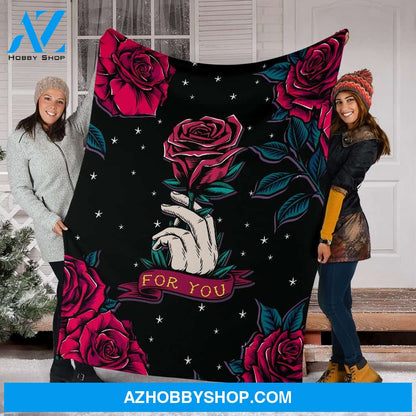 Rosses For You Fleece Fleece Blanket