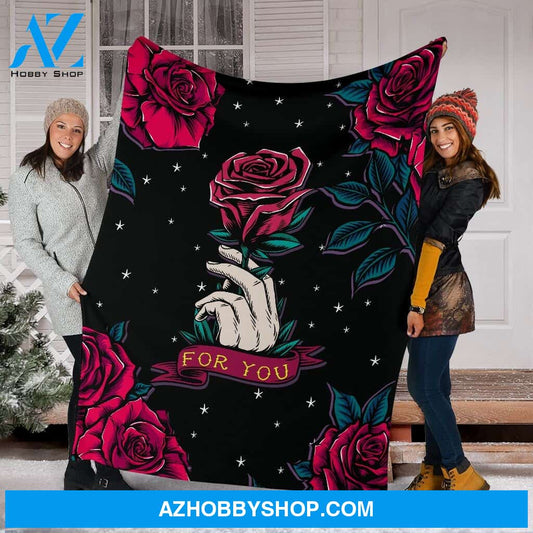Rosses For You Fleece Fleece Blanket