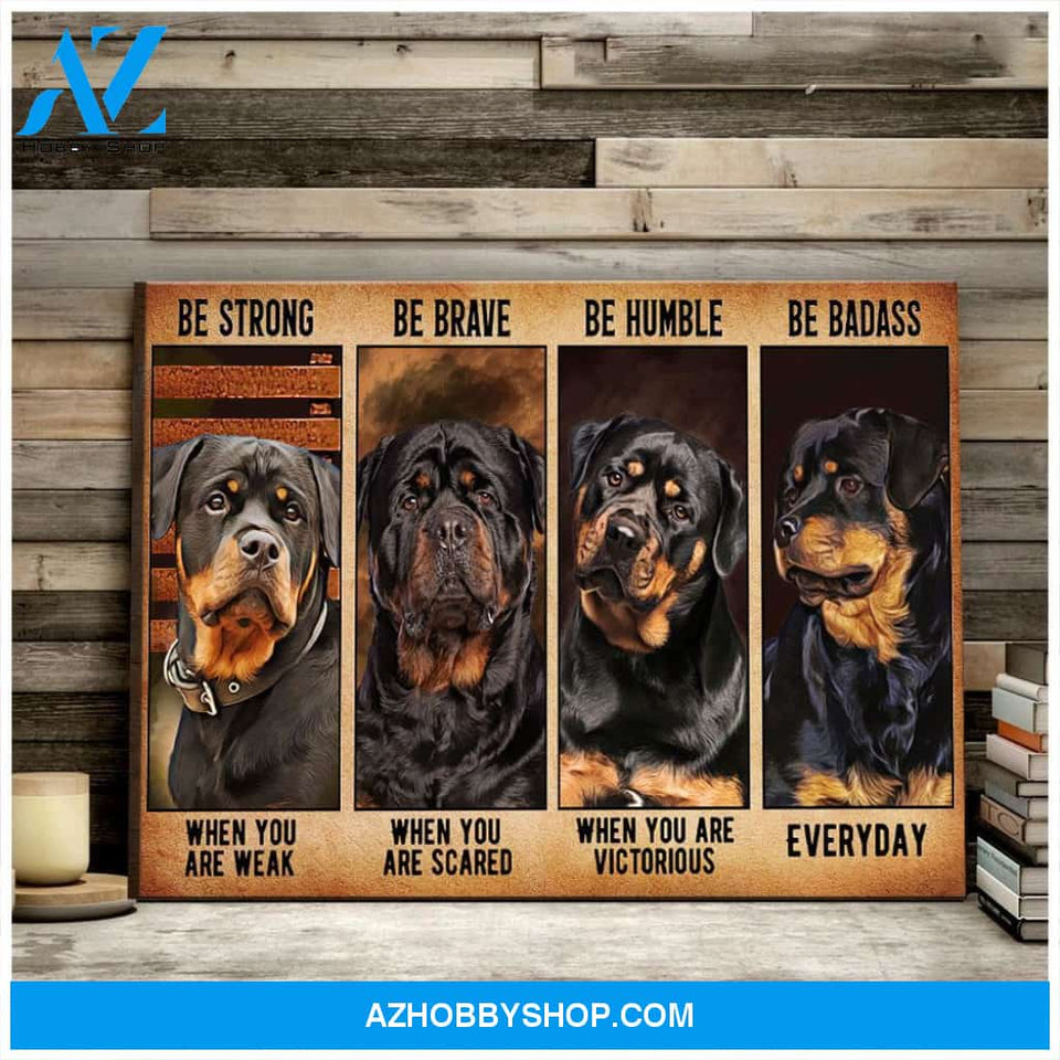 Rottweil Dog Canvas - Hanging Art For Living Room