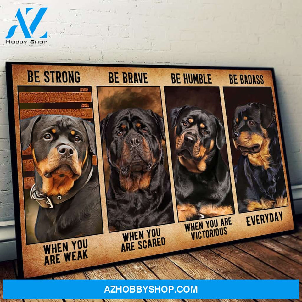 Rottweil Dog Canvas - Hanging Art For Living Room
