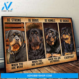 Rottweil Dog Canvas - Hanging Art For Living Room