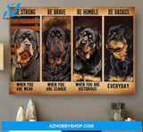 Rottweil Dog Canvas - Hanging Art For Living Room
