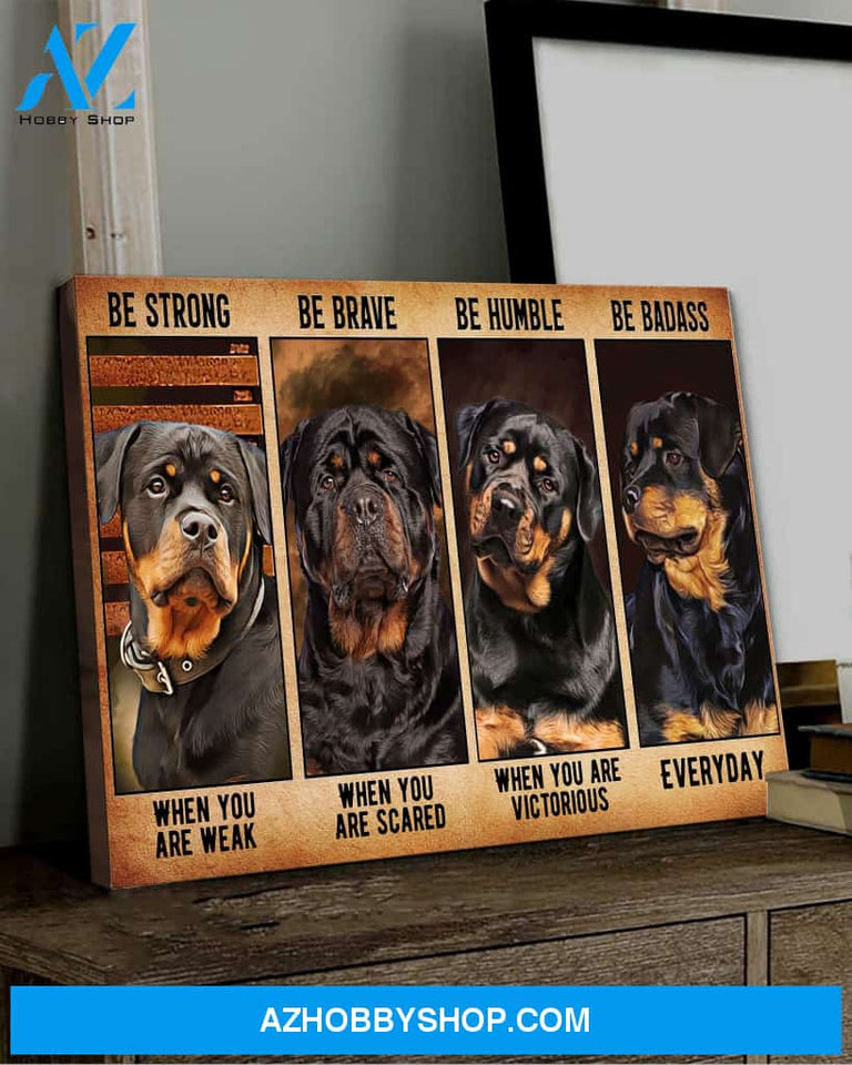 Rottweil Dog Canvas - Hanging Art For Living Room