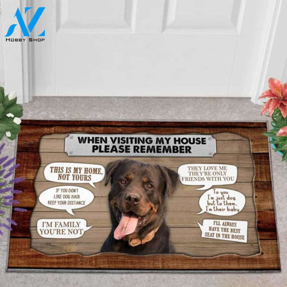 Rottweiler 1 Visiting My House Doormat