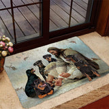 Jesus Surrounded By Rottweilers Doormat
