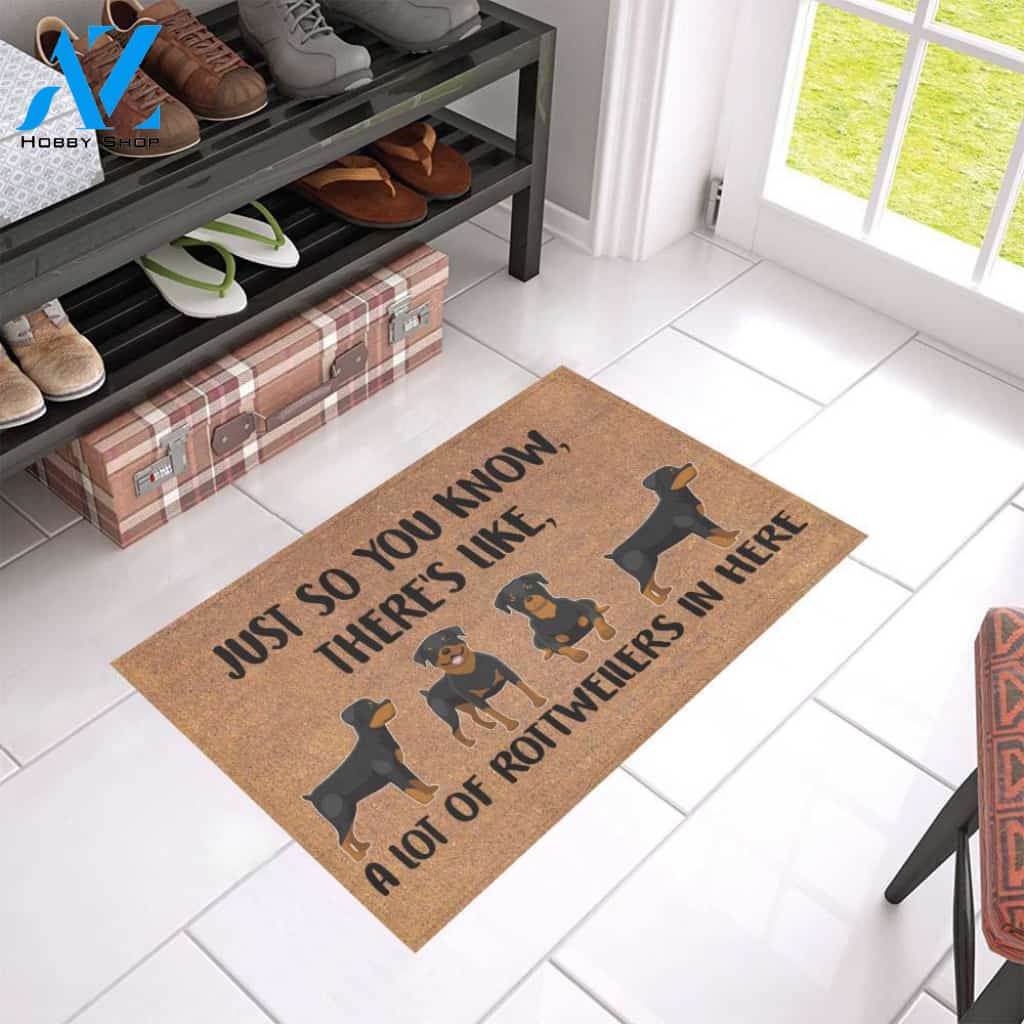 Rottweiler A Lot Here doormat | Welcome Mat | House Warming Gift