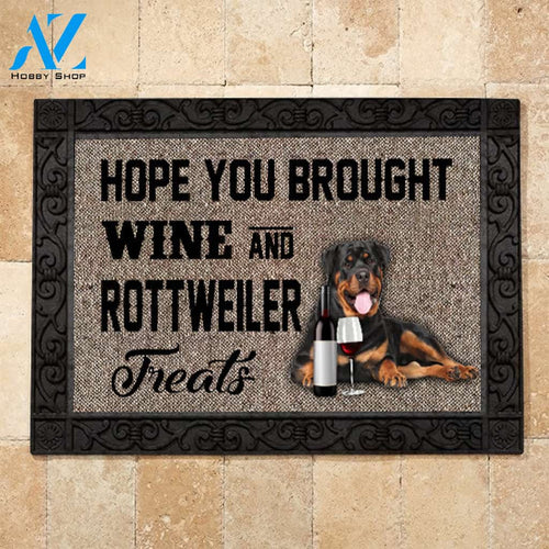 Rottweiler And Wine  M291 Doormat All Over Printed (6228)