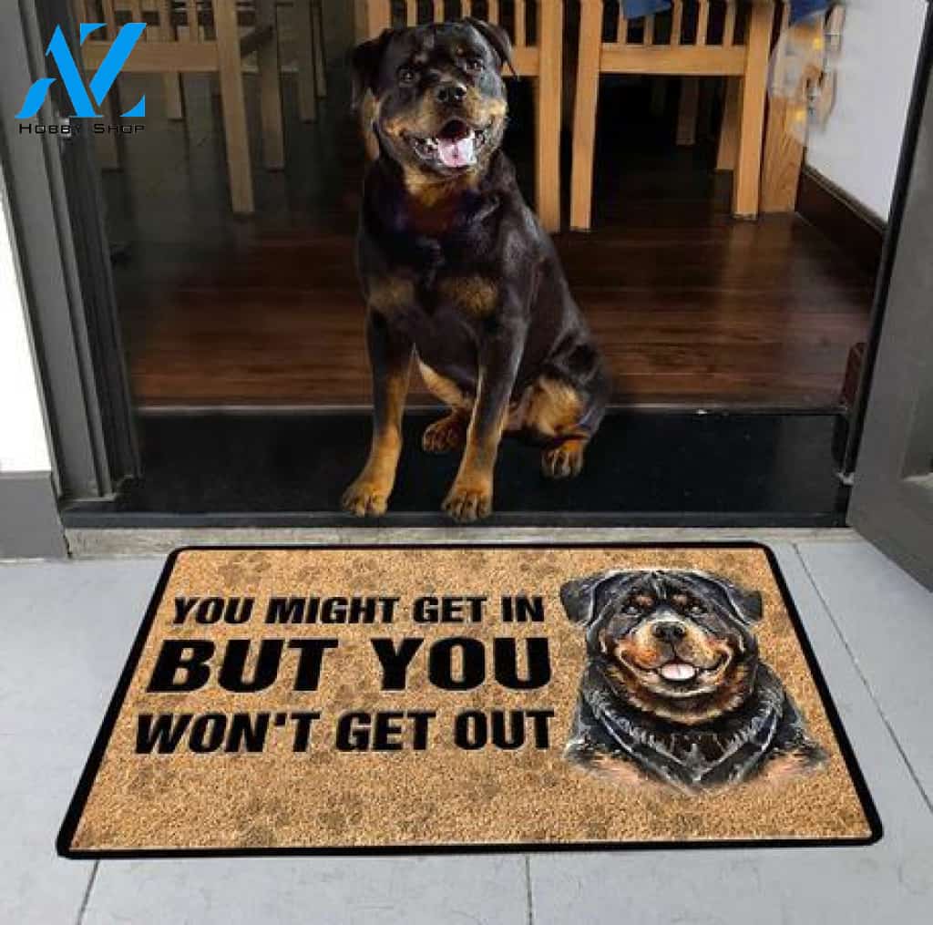 Rottweiler Dog Easy Clean Welcome DoorMat | Felt And Rubber | DO2422
