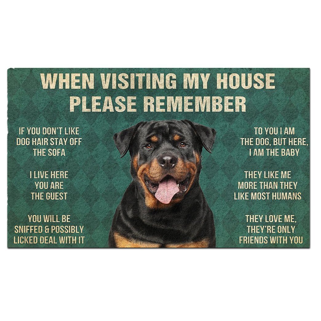 Rottweiler's Rules Doormat