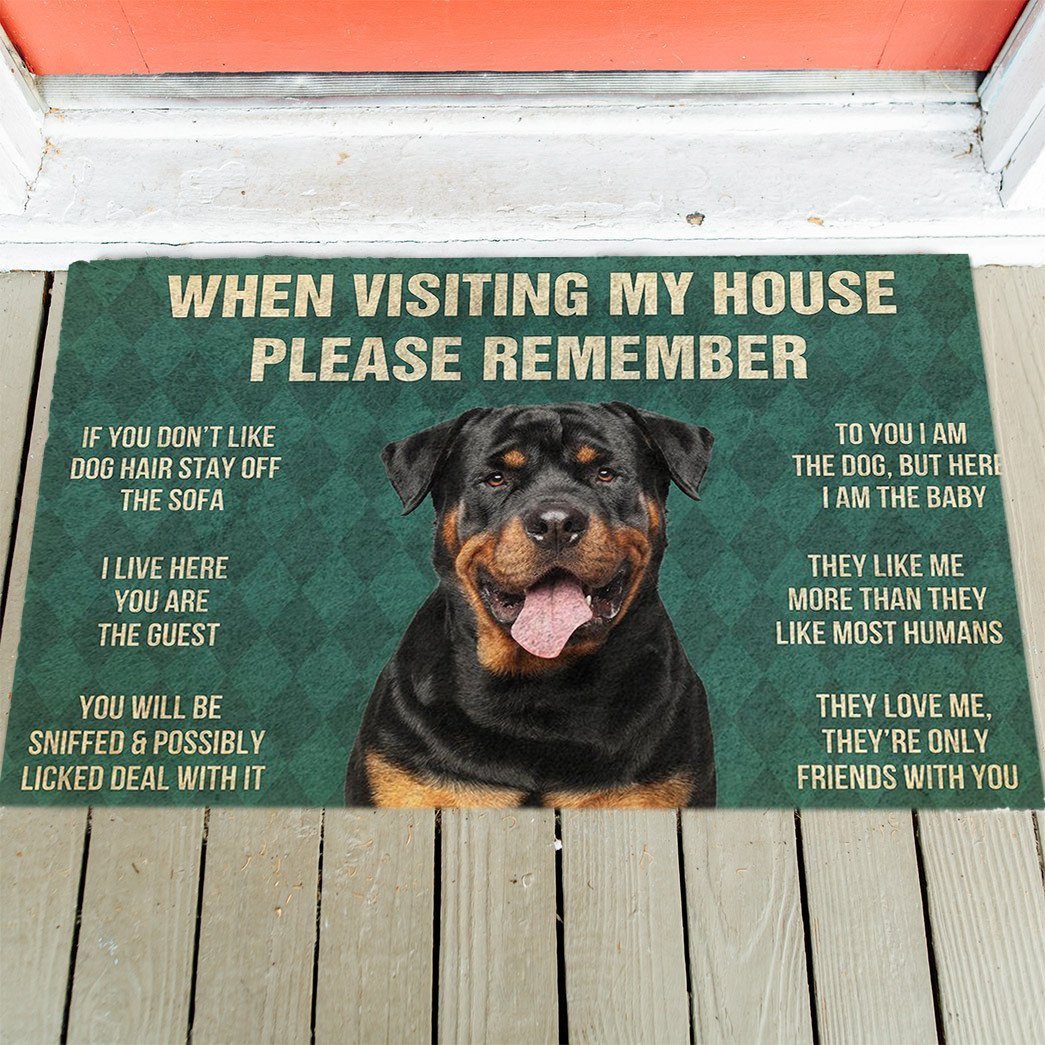 Rottweiler's Rules Doormat