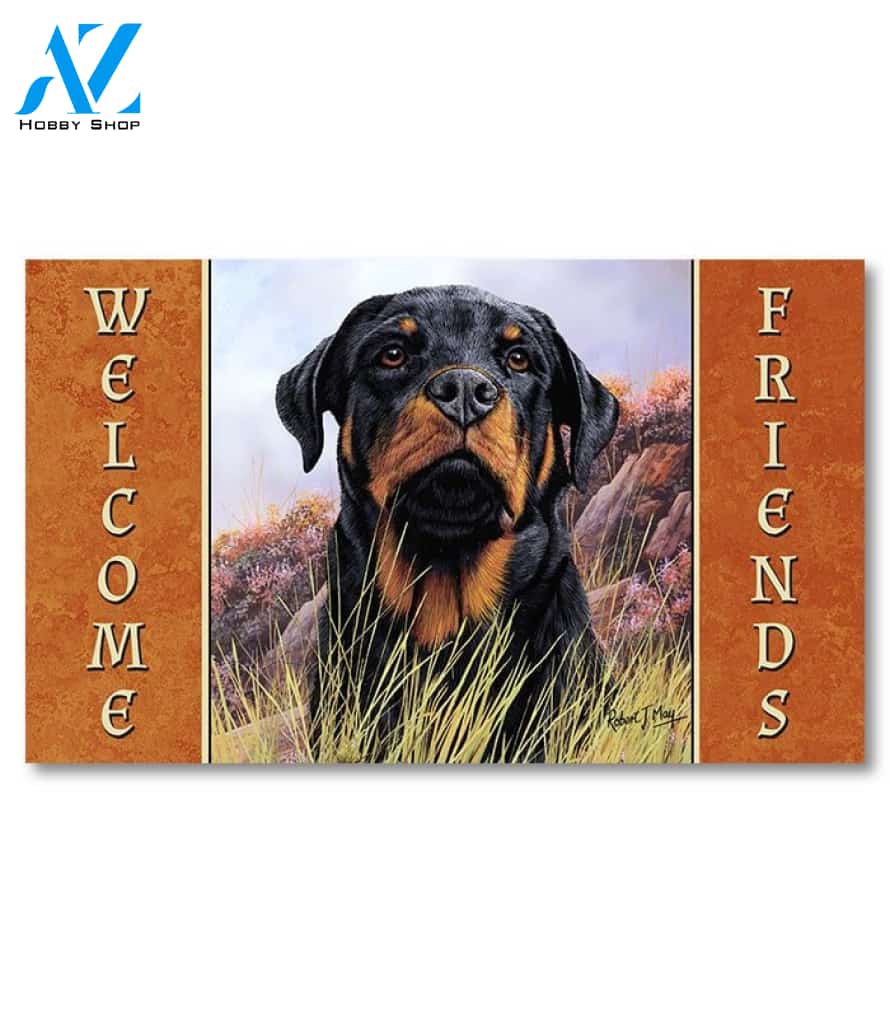 Rottweiler Field Doormat - 18" x 30"