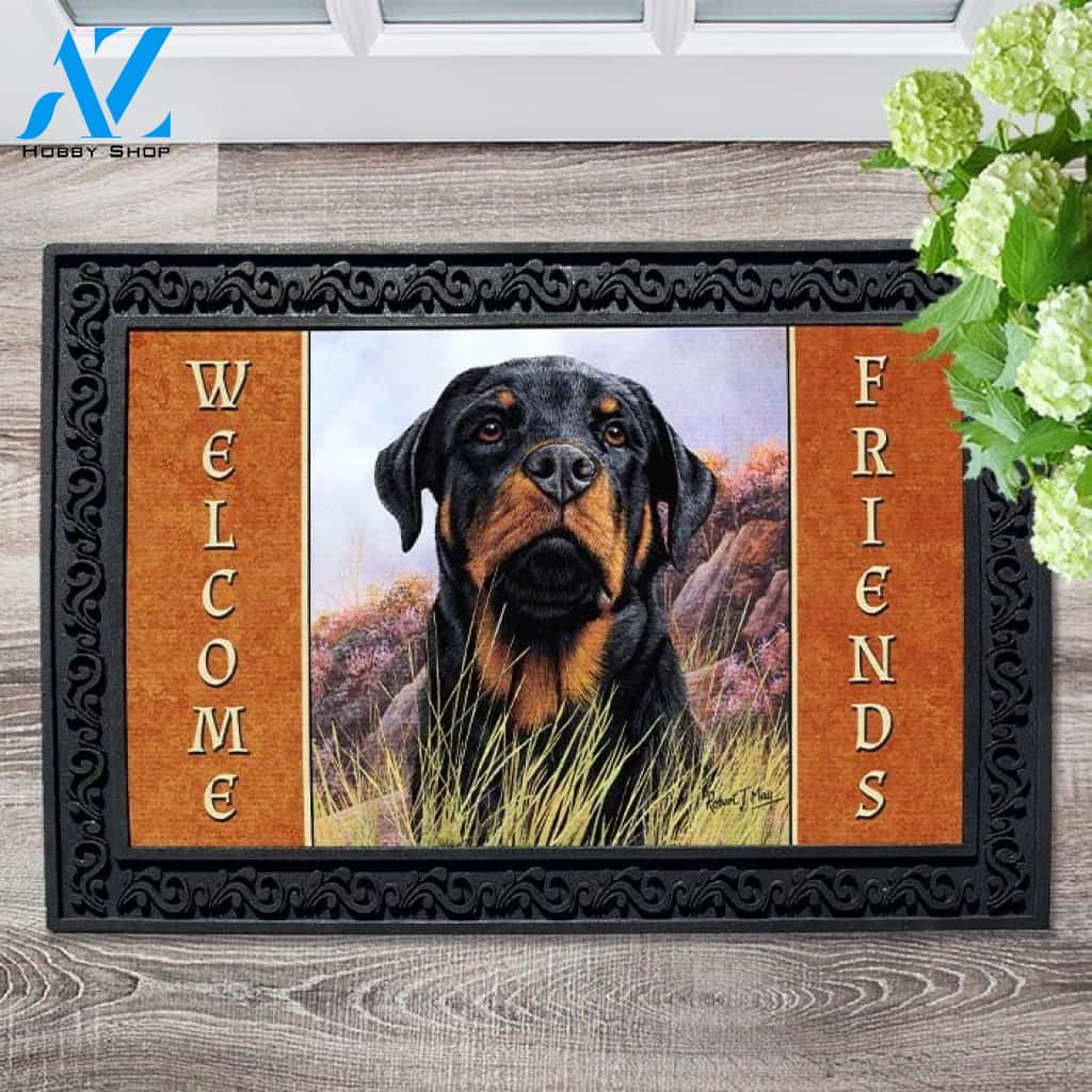 Rottweiler Field Doormat - 18" x 30"