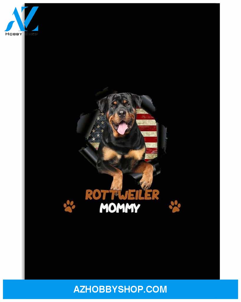 Rottweiler Flag Mom poster