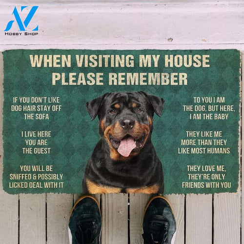 Rottweiler funny doormat