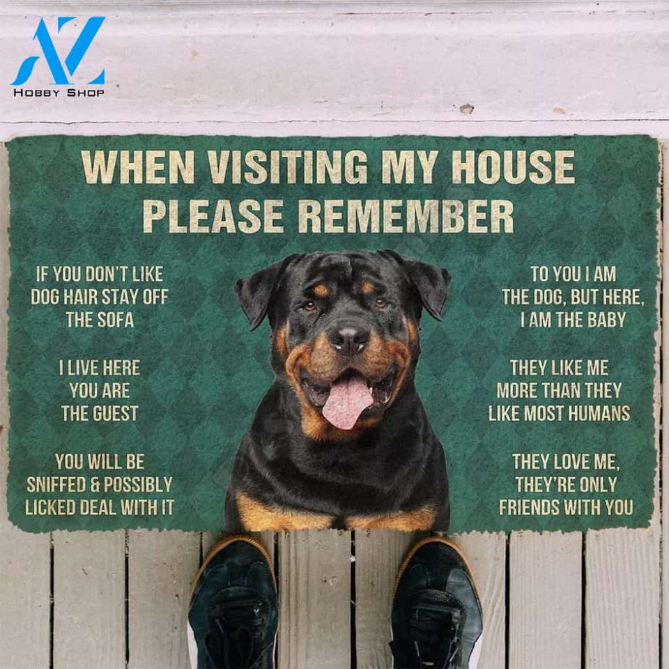 Rottweiler funny doormat