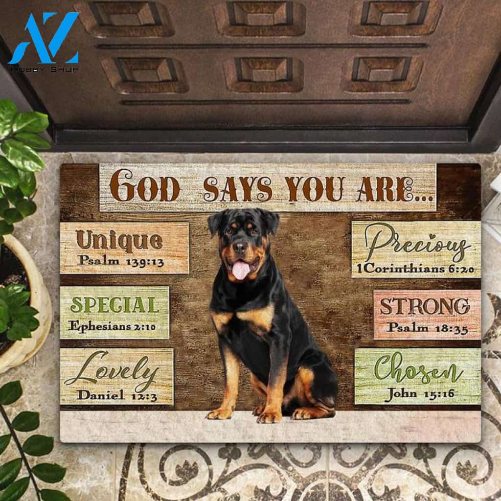 Rottweiler God Says You Are Doormat