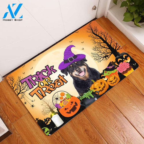 Rottweiler Halloween - Dog Doormat Welcome Mat House Warming Gift Home Decor Gift for Dog Lovers Funny Doormat Gift Idea