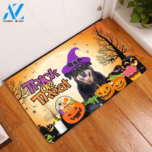 Rottweiler Halloween - Dog Doormat Welcome Mat House Warming Gift Home Decor Gift for Dog Lovers Funny Doormat Gift Idea
